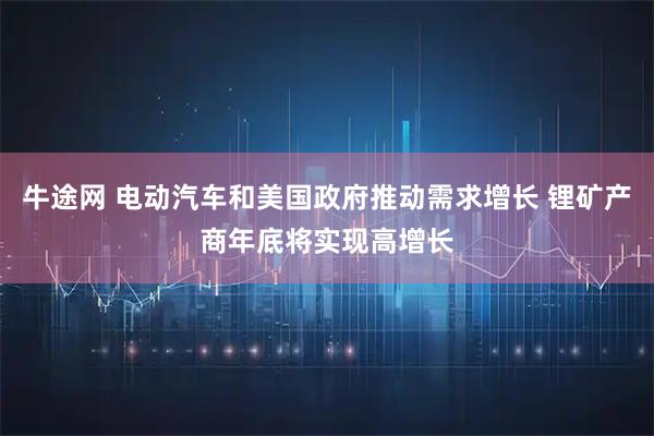 牛途网 电动汽车和美国政府推动需求增长 锂矿产商年底将实现高增长