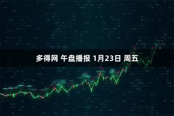 多得网 午盘播报 1月23日 周五